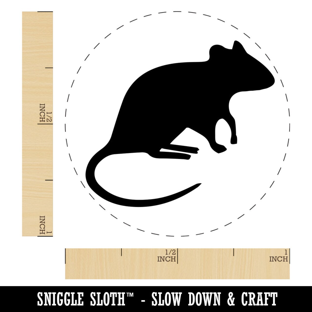Rat Solid Self-Inking Rubber Stamp for Stamping Crafting Planners